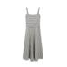 Flared Midi Dress with Stripes цвет: Натуральный, кремовый