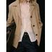 Flowing suede leather blazer цвет: Песочный