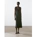 Midi dress 100% linen цвет: Темно-зеленый