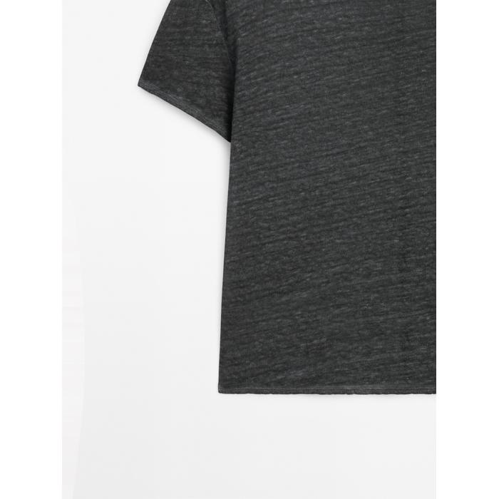 Short sleeve T-shirt 100% linen цвет: Свинцовый