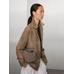 Fluid suede leather jacket цвет: Кротово-коричневый