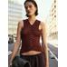 Openwork Crochet Knit Top цвет: Цвет черепицы