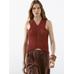 Openwork Crochet Knit Top цвет: Цвет черепицы