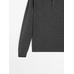 Rib knit polo 100% cashmere цвет: Серый средний