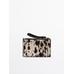 Small animal print leather wallet цвет: Белый