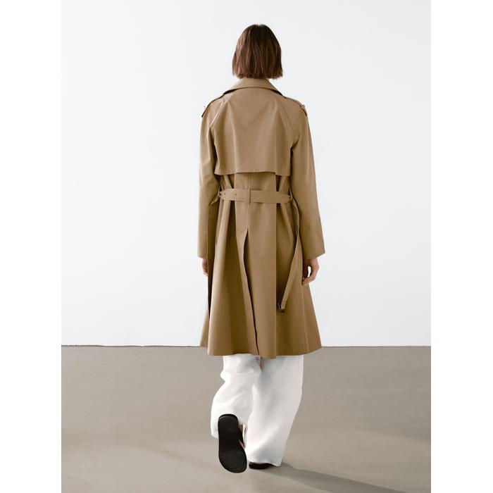 100% cotton trench coat цвет: Коричневый