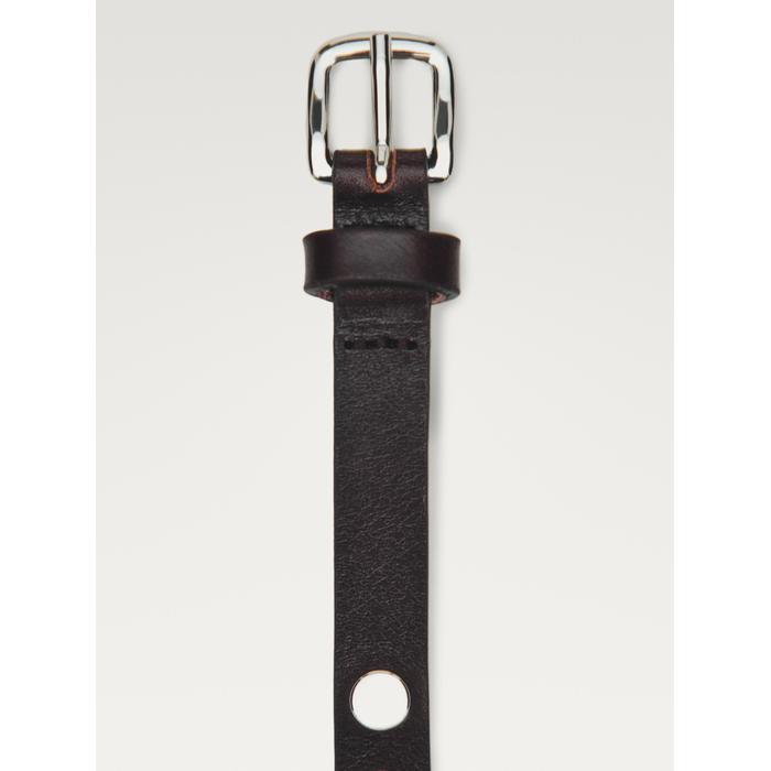 Thin belt studded nappa leather цвет: Коричневый
