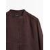 Fluid pintuck shirt with ramie цвет: Гранатовый