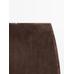 Suede leather mini skirt цвет: Коричневый