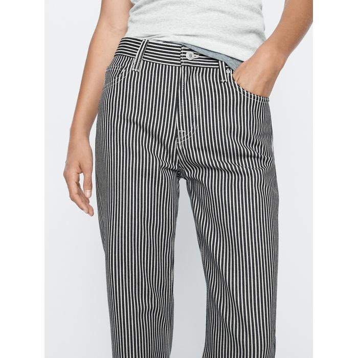 Straight fit denim trousers stripes цвет: Чернильно-синий