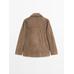 Fluid suede leather jacket цвет: Кротово-коричневый