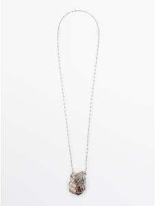 Stone net necklace цвет: Серебряный