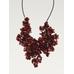 LEATHER CORD NECKLACE WITH STONES цвет: Коралловый
