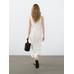 Flared Midi Dress with Stripes цвет: Натуральный, кремовый