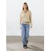 V-neck jumper 100% linen цвет: Песочный