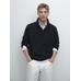 Rib knit polo 100% cashmere цвет: Темно-синий