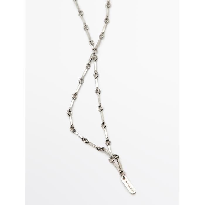 Stone net necklace цвет: Серебряный