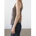 Crossed Mouliné Knit Vest цвет: Коричневый