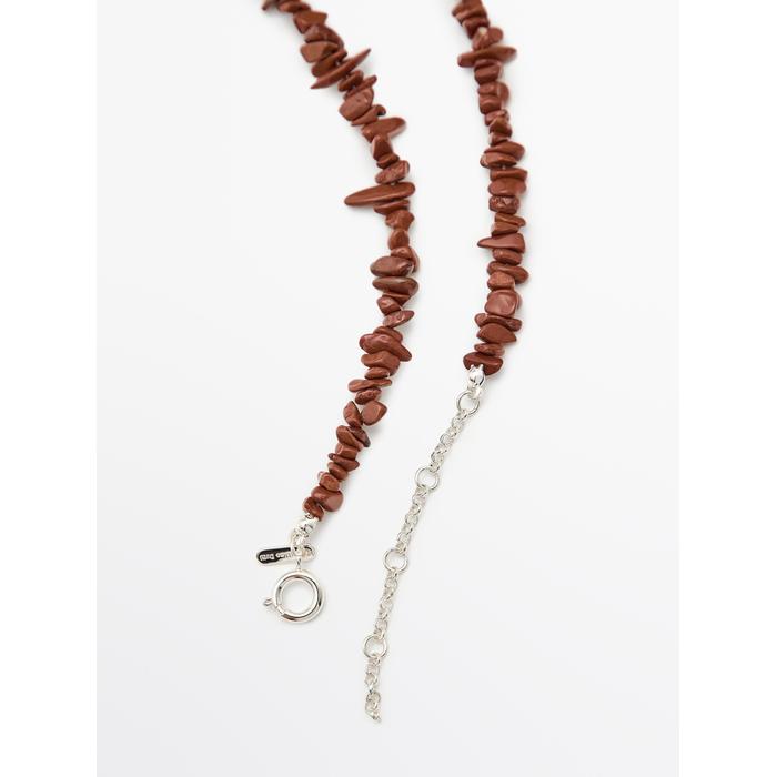 Stone necklace цвет: Гранатовый