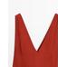 Long fluid flared dress цвет: Жжено-оранжевый