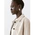 Short jacket with suede stitching цвет: Цвет льда