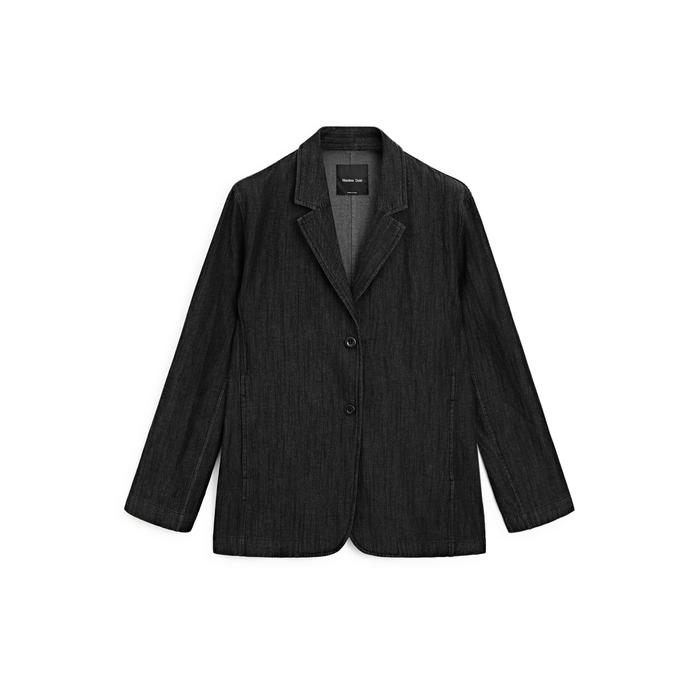 Loose-Fit Denim Blazer цвет: Черный
