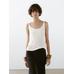 Top with openwork straps and linen цвет: Натуральный, кремовый