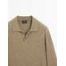 Rib knit polo 100% cashmere цвет: Хаки