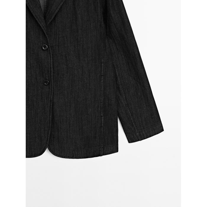 Loose-Fit Denim Blazer цвет: Черный