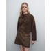 Suede leather mini skirt цвет: Коричневый