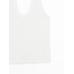 Slim halter top with frayed edges цвет: Натуральный, кремовый