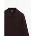 Rib knit polo 100% cashmere цвет: Гранатовый