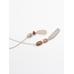 Misplaced-style leather cord belt with stones цвет: Жемчужно-серый
