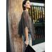Short openwork knit cape цвет: Коричневый