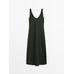 Midi dress 100% linen цвет: Темно-зеленый
