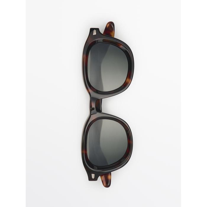 Tortoiseshell effect round sunglasses цвет: Коричневый