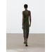 Midi dress 100% linen цвет: Темно-зеленый