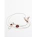 Misplaced-style leather cord belt with stones цвет: Жемчужно-серый