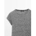 Short sleeve linen striped t-shirt цвет: Черный