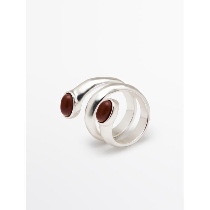 Inlaid spiral ring цвет: Горчично-желтый