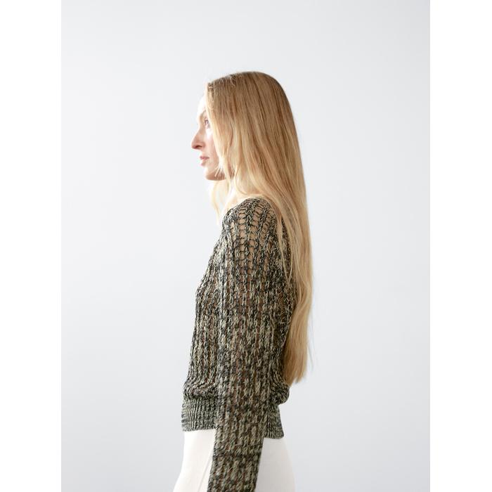 Open-knit sweater with cotton цвет: Желтый