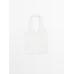 Slim halter top with frayed edges цвет: Натуральный, кремовый