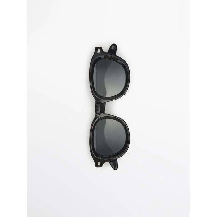 Round acetate sunglasses цвет: Черный
