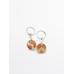 Hoop earrings with stone цвет: Горчично-желтый
