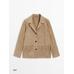 Flowing suede leather blazer цвет: Песочный
