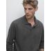 Rib knit polo 100% cashmere цвет: Серый средний