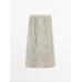 Fluid midi skirt with striped detail цвет: Дымчатый