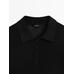 Openwork polo knit linen blend jumper цвет: Черный