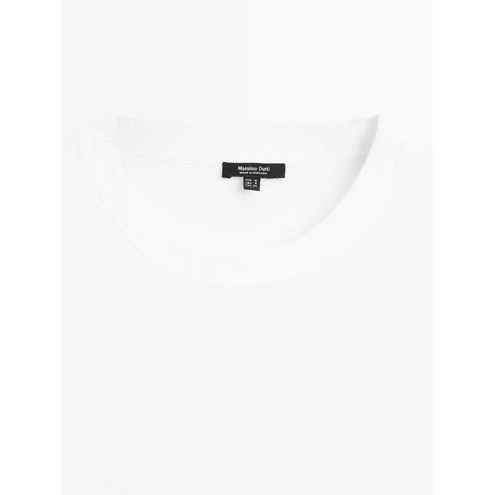 Round neck T-shirt цвет: Натуральный, кремовый