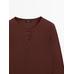 Cotton blend knitted T-shirt цвет: Бургундский